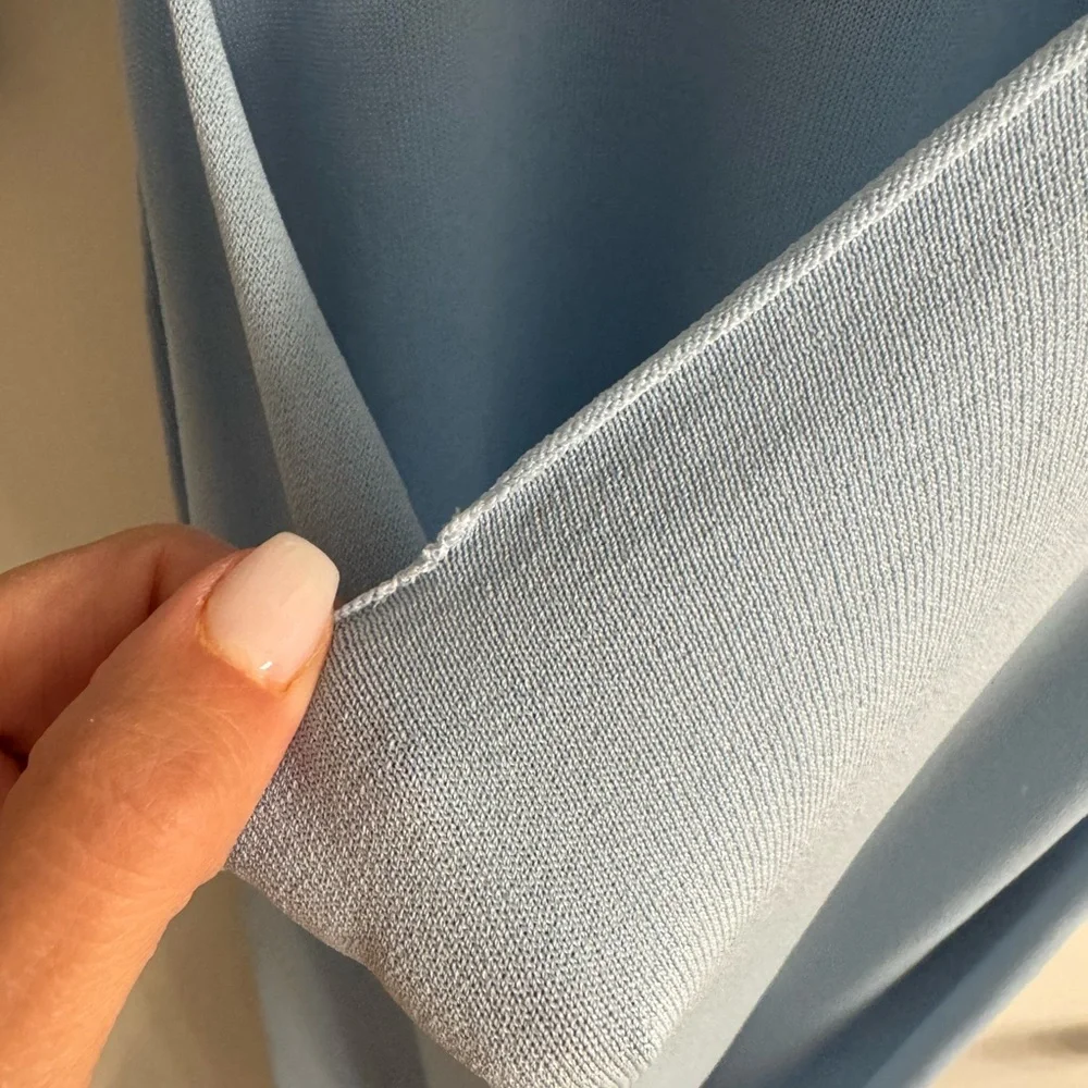 Zara Light Blue Long Sleeve Dress - Picture 6 of 6